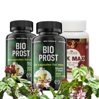PACK 2 BIOPROST  DE 60 TABLETAS Y 1 ERK MAX DE REGALO PARA SOLUCIONAR PROBLEMAS DE LA PRÓSTATA